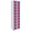 DUAL USB PHONE CHARGING LOCKER 10 TIERS 20 DOORS SUMMER LILAC thumbnail-0