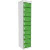 DUAL USB CHARGING LOCKER 10 COMPARTMENT 10 DOOR SUBLIME LIME thumbnail-0