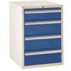 Euroslide Drawer Cabinet, 4 Drawers, Blue, 825 x 600 x 650mm thumbnail-0