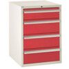 Euroslide 4 Drawer 1x150mm Red thumbnail-0