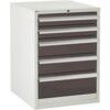 Euroslide Drawer Cabinet, 5 Drawers, Grey, 825 x 600 x 650mm thumbnail-0