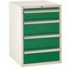 Euroslide 4 Drawer 1x150mm,3x200mm 825x900x650 Green thumbnail-0