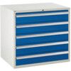 Euroslide Drawer Cabinet, 5 Drawers, Blue, 825 x 900 x 650mm thumbnail-0