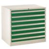 Euroslide 7 Drawer7x100mm825x900x650 Green thumbnail-0