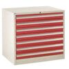 Euroslide 7 Drawer7x100mm825x900x650 Red thumbnail-0