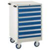 Euroslide Mobile Storage Cabinet, 7 Drawers, Blue, 980 x 600 x 650mm thumbnail-0