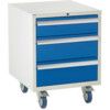 Euroslide Drawer Cabinet, 3 Drawers, Blue, 780 x 600 x 650mm thumbnail-0