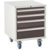 Euroslide Drawer Cabinet, 4 Drawers, Grey, 780 x 600 x 650mm thumbnail-0