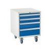 Euroslide Drawer Cabinet, 4 Drawers, Blue, 780 x 600 x 650mm thumbnail-0