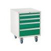 Euroslide Drawer Cabinet, 4 Drawers, Green, 780 x 600 x 650mm thumbnail-0