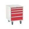 Euroslide Drawer Cabinet, 4 Drawers, Red, 780 x 600 x 650mm thumbnail-0