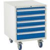 Euroslide Drawer Cabinet, 5 Drawers, Blue, 780 x 600 x 650mm thumbnail-0