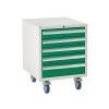 Euroslide Drawer Cabinet, 5 Drawers, Green, 780 x 600 x 650mm thumbnail-0