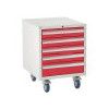 Euroslide Drawer Cabinet, 5 Drawers, Red, 780 x 600 x 650mm thumbnail-0