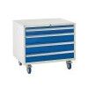 Euroslide Drawer Cabinet, 4 Drawers, Blue, 780 x 900 x 650mm thumbnail-0