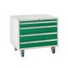 Euroslide Drawer Cabinet, 4 Drawers, Green, 780 x 900 x 650mm thumbnail-0