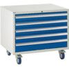 Euroslide Drawer Cabinet, 5 Drawers, Blue, 780 x 900 x 650mm thumbnail-0