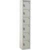 EXPRESS LOCKERS 1800X300X300MM -6 COMPARTMENT LIGHT GREY thumbnail-0