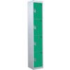 STANDARD LOCKER 1800X300X300mm 4 COMPARTMENT GREEN DOORS thumbnail-0