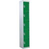 STANDARD LOCKER 1800X300X300mm 5 COMPARTMENT GREEN DOORS thumbnail-0