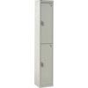 STANDARD LOCKER 1800X300X300mm 2 COMPARTMENT LIGHT GREY DOORS thumbnail-0