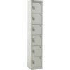 STANDARD LOCKER 1800X300X300mm 6 COMPARTMENT LIGHT GREY DOORS thumbnail-0