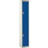 STANDARD LOCKER 1800X300X300mm 2 COMPARTMENT BLUE DOORS thumbnail-0