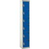 STANDARD LOCKER 1800X300X300mm 6 COMPARTMENT BLUE DOORS thumbnail-0