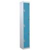 STANDARD LOCKER 1800X300X300mm 3 COMPARTMENT LIGHT BLUE DOORS thumbnail-0