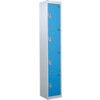 STANDARD LOCKER 1800X300X300mm 4 COMPARTMENT LIGHT BLUE DOORS thumbnail-0