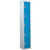 STANDARD LOCKER 1800X300X300mm 5 COMPARTMENT LIGHT BLUE DOORS thumbnail-0