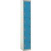 STANDARD LOCKER 1800X300X300mm 6 COMPARTMENT LIGHT BLUE DOORS thumbnail-0