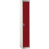 STANDARD LOCKER 1800X300X300mm 1 COMPARTMENT RED DOORS thumbnail-0