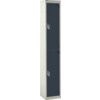 STANDARD LOCKER 1800X300X300mm 2 COMPARTMENT DARK GREY DOORS thumbnail-0