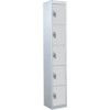 STANDARD LOCKER 1800X300X450mm 5 COMPARTMENT LIGHT GREY DOORS thumbnail-0