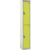 STANDARD LOCKER 1800X300X450mm 2 COMPARTMENT YELLOW DOORS thumbnail-0