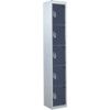 STANDARD LOCKER 1800X300X450mm 5 COMPARTMENT DARK GREY DOORS thumbnail-0