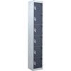 STANDARD LOCKER 1800X300X450mm 6 COMPARTMENT DARK GREY DOORS thumbnail-0