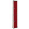 STANDARD LOCKER 1800X380X380mm 2 COMPARTMENT RED DOORS thumbnail-0