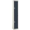 STANDARD LOCKER 1800X380X380mm 2 COMPARTMENT DARK GREY DOORS thumbnail-0