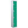 STANDARD LOCKER 1800X450X450mm 4 COMPARTMENT GREEN DOORS thumbnail-0