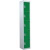 STANDARD LOCKER 1800X450X450mm 5 COMPARTMENT GREEN DOORS thumbnail-0