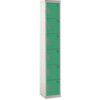 STANDARD LOCKER 1800X450X450mm 6 COMPARTMENT GREEN DOORS thumbnail-0