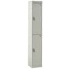 STANDARD LOCKER 1800X450X450mm 2 COMPARTMENT LIGHT GREY DOORS thumbnail-0