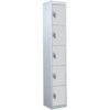 STANDARD LOCKER 1800X450X450mm 5 COMPARTMENT LIGHT GREY DOORS thumbnail-0