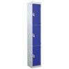 STANDARD LOCKER 1800X450X450mm 3 COMPARTMENT BLUE DOORS thumbnail-0
