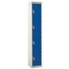 STANDARD LOCKER 1800X450X450mm 4 COMPARTMENT BLUE DOORS thumbnail-0