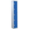 STANDARD LOCKER 1800X450X450mm 5 COMPARTMENT BLUE DOORS thumbnail-0