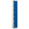 STANDARD LOCKER 1800X450X450mm 6 COMPARTMENT BLUE DOORS thumbnail-0