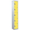 STANDARD LOCKER 1800X450X450mm 5 COMPARTMENT YELLOW DOORS thumbnail-0